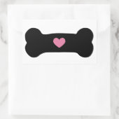 Sticker Rectangulaire Os de chien (Sac)