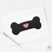 Sticker Rectangulaire Os de chien (Enveloppe)