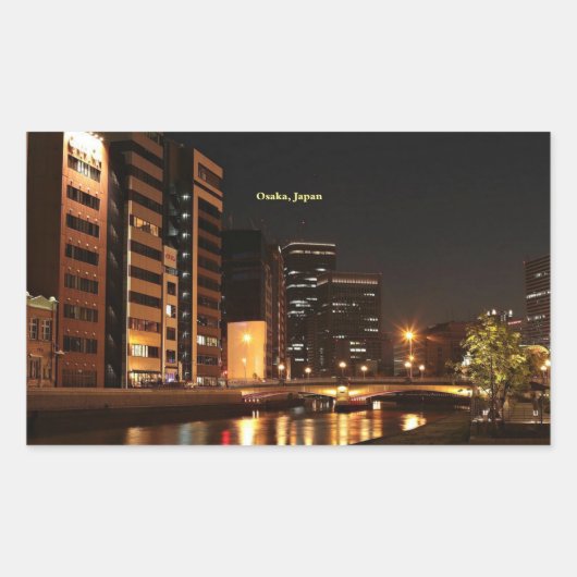 Sticker Rectangulaire Osaka, Japon (Devant)