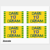 Sticker Rectangulaire Oser rêver (Feuille)