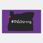 Sticker Rectangulaire Otis Strong Heart Noir (Devant)