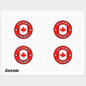 Sticker Rectangulaire Ottawa Canada (Feuille)
