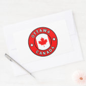 Sticker Rectangulaire Ottawa Canada (Enveloppe)