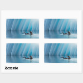 Sticker Rectangulaire Otter de mer joueuse (Feuille)