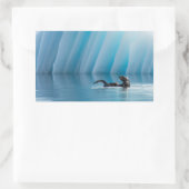 Sticker Rectangulaire Otter de mer joueuse (Sac)