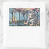 Sticker Rectangulaire Où Sont Les Choses Sauvages | Couverture de livre (Sac)