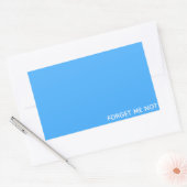Sticker Rectangulaire Oubliez-moi le nom de la couleur bleue (Enveloppe)