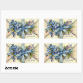 Sticker Rectangulaire OUBLIEZ-MOI NOTES MONOGRAM, MARIAGE PARTY crème bl (Feuille)