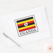 Sticker Rectangulaire Ouganda (Enveloppe)