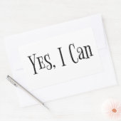 Sticker Rectangulaire "Oui, je peux" (Enveloppe)