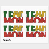 Sticker Rectangulaire Oui Mon vacances jamaïcaine (Feuille)