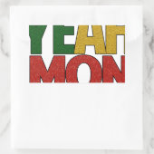 Sticker Rectangulaire Oui Mon vacances jamaïcaine (Sac)