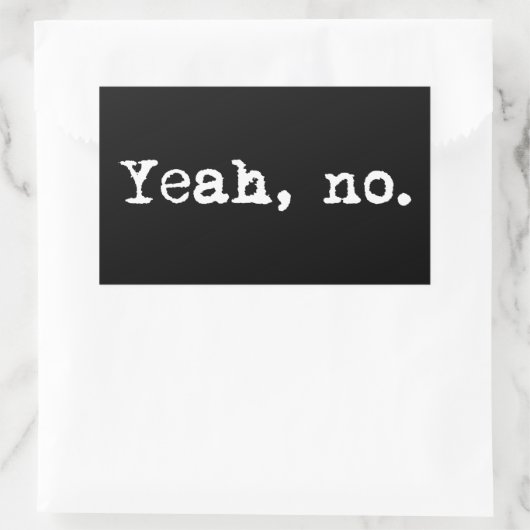 Sticker Rectangulaire Oui, Non (Sac)