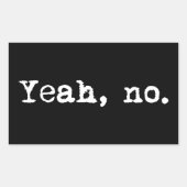 Sticker Rectangulaire Oui, Non (Devant)