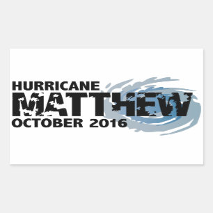 Sticker Rectangulaire Ouragan Matthew en octobre 2016