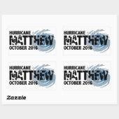 Sticker Rectangulaire Ouragan Matthew Octobre 2016 (Feuille)