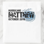 Sticker Rectangulaire Ouragan Matthew Octobre 2016 (Sac)