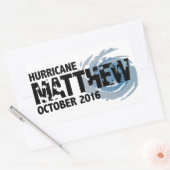 Sticker Rectangulaire Ouragan Matthew Octobre 2016 (Enveloppe)