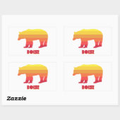 Sticker Rectangulaire Ours arc-en-ciel Boise Idaho (Feuille)