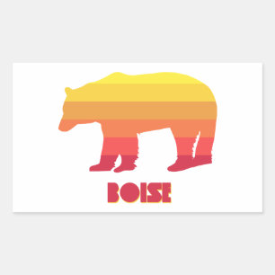 Sticker Rectangulaire Ours arc-en-ciel Boise Idaho