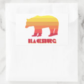 Sticker Rectangulaire Ours arc-en-ciel de Blacksburg Virginie (Sac)