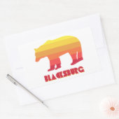 Sticker Rectangulaire Ours arc-en-ciel de Blacksburg Virginie (Enveloppe)