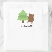 Sticker Rectangulaire Ours Canada (Sac)
