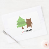 Sticker Rectangulaire Ours Canada (Enveloppe)