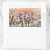 Sticker Rectangulaire Ours dansants (Sac)