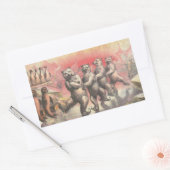 Sticker Rectangulaire Ours dansants (Enveloppe)