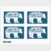 Sticker Rectangulaire Ours d'Asheville (Feuille)