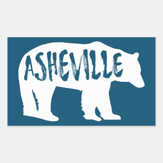 Sticker Rectangulaire Ours d'Asheville (Devant)
