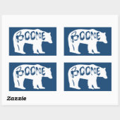 Sticker Rectangulaire Ours de Caroline du Nord Boone (Feuille)
