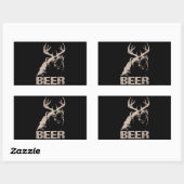 Sticker Rectangulaire Ours de cerfs de bière (Feuille)