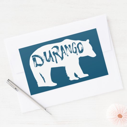 Sticker Rectangulaire Ours de Durango (Enveloppe)