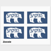 Sticker Rectangulaire Ours de fumée (Feuille)