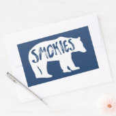 Sticker Rectangulaire Ours de fumée (Enveloppe)