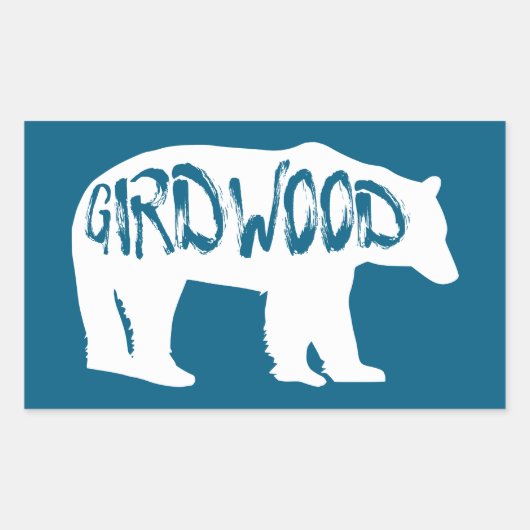 Sticker Rectangulaire Ours de Girwood Alaska (Devant)