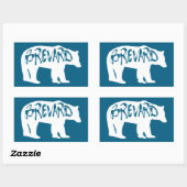Sticker Rectangulaire Ours de la Caroline du Nord Brevard (Feuille)