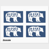 Sticker Rectangulaire Ours de l'Alaska (Feuille)