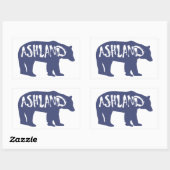 Sticker Rectangulaire Ours de l'Oregon d'Ashland (Feuille)