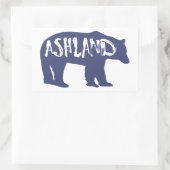 Sticker Rectangulaire Ours de l'Oregon d'Ashland (Sac)
