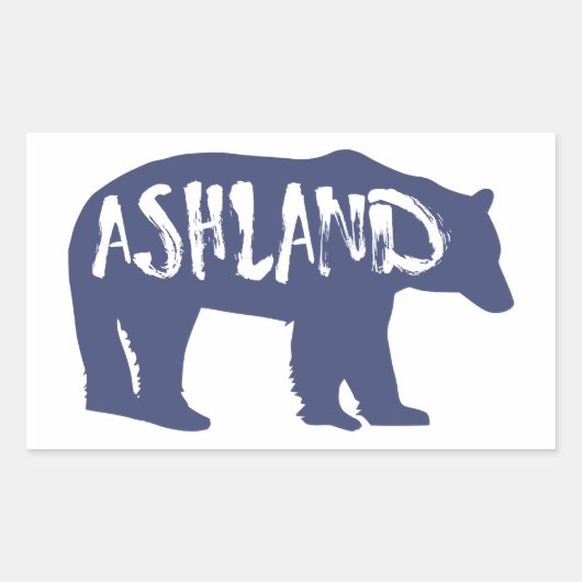 Sticker Rectangulaire Ours de l'Oregon d'Ashland (Devant)