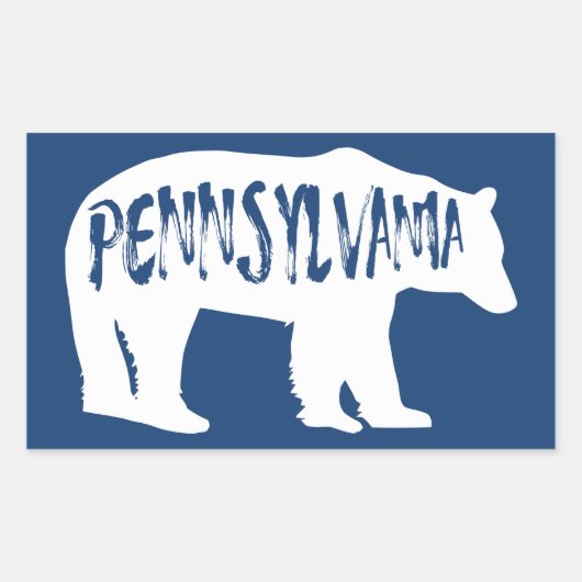 Sticker Rectangulaire Ours de Pennsylvanie (Devant)