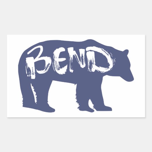 Sticker Rectangulaire Ours de pli (Devant)