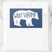 Sticker Rectangulaire Ours de Virginie occidentale (Sac)