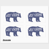 Sticker Rectangulaire Ours de Virginie occidentale (Feuille)