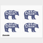 Sticker Rectangulaire Ours Dillon Colorado (Feuille)
