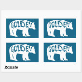 Sticker Rectangulaire Ours doré du Colorado (Feuille)