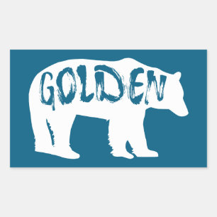 Sticker Rectangulaire Ours doré du Colorado